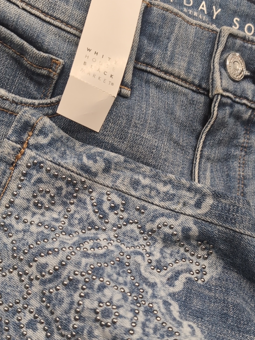 White House Black Market High Rise Everyday Soft Beaded Hem- 6 - Picture 3 of 3